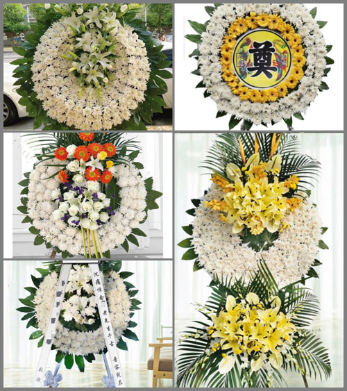 山东菏泽牡丹区黄堽镇大高庄村花圈速递